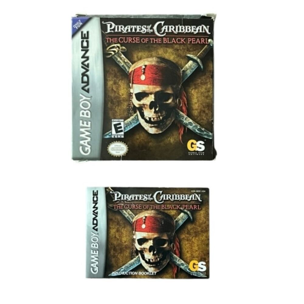 Nintendo Game Boy Advance Pirates Caribbean Curse Black‎ Pearl Box & Manual ONLY